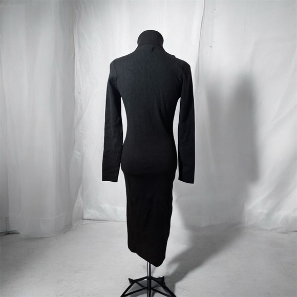 NWT Forever 21 Black Knit Turtleneck Sweater Dress. Retail $29.99 - Picture 2 of 8